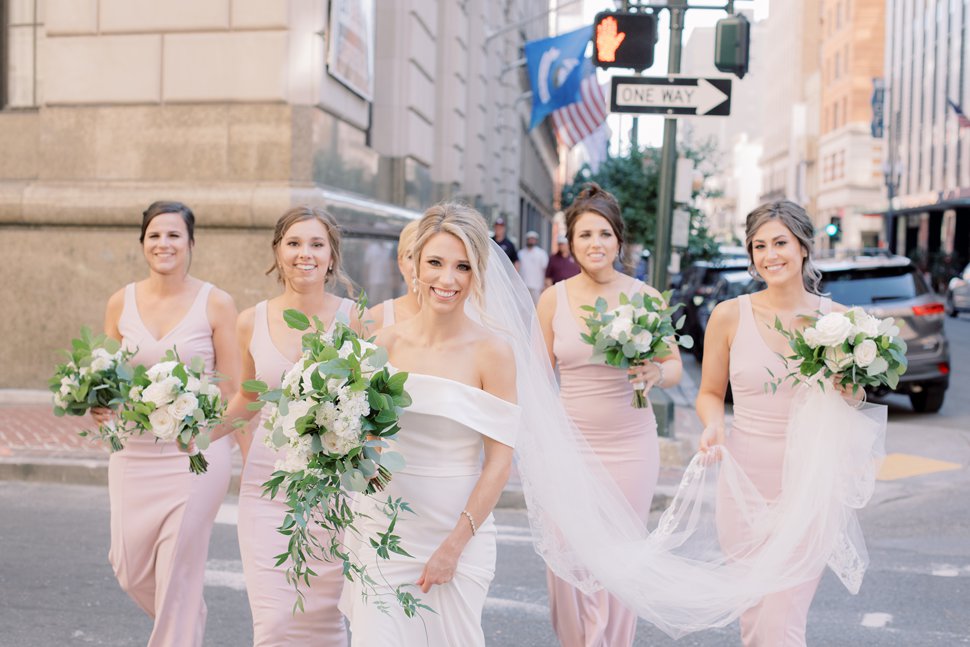 bride and bridesmaids new orleans wedding photographer